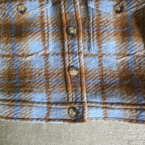 Aritzia Wilfred Free Autumn Wool Blend Plaid Shirt Jacket size XS - Picture 7 of 16